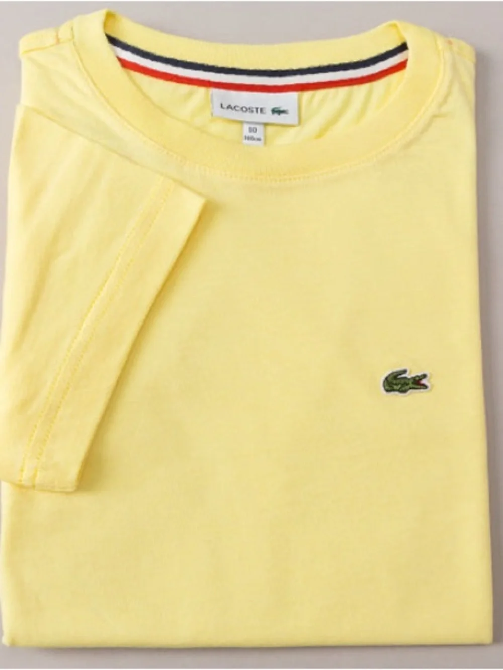 Lacoste alligator 🐊 logo lemon 🍋 yellow t shirt sz 16